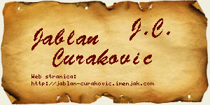 Jablan Curaković vizit kartica
